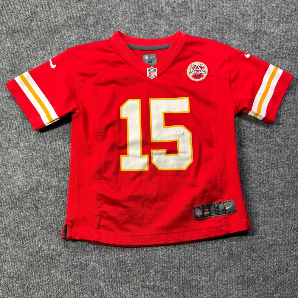Patrick Mahomes 15 Kansas City Chiefs Nike Jersey Kids M 5/6 NFL Game Red
